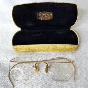 Vintage Early Mid Century 12K Gold Filled Eye Glasses.